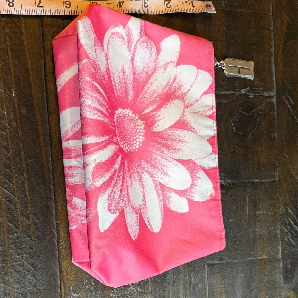 Clinique Floral Pink Cosmetic Bag New
